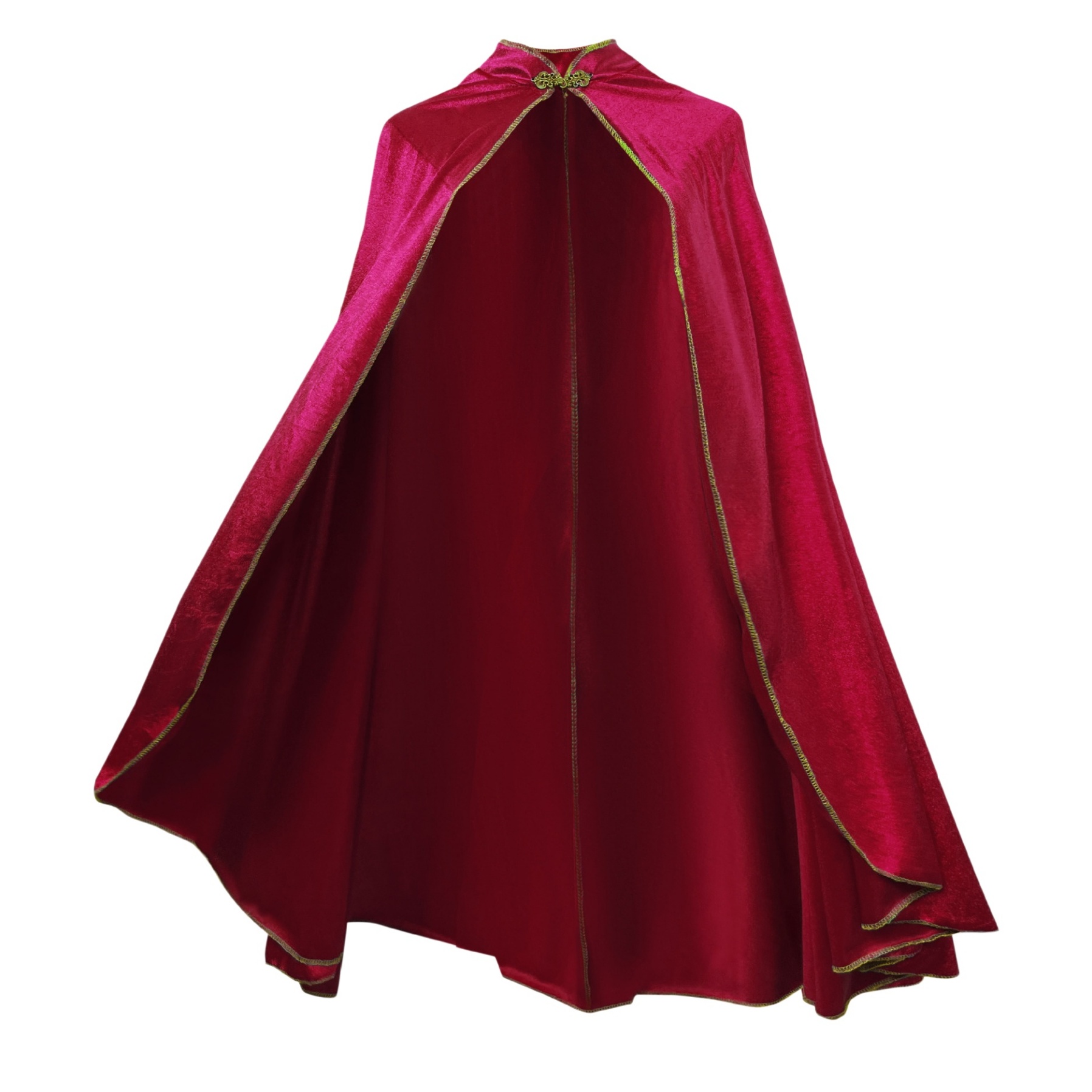Vintage Noble Velvet Cape Cloak Luxury Long Robe Halloween Cosplay Costume